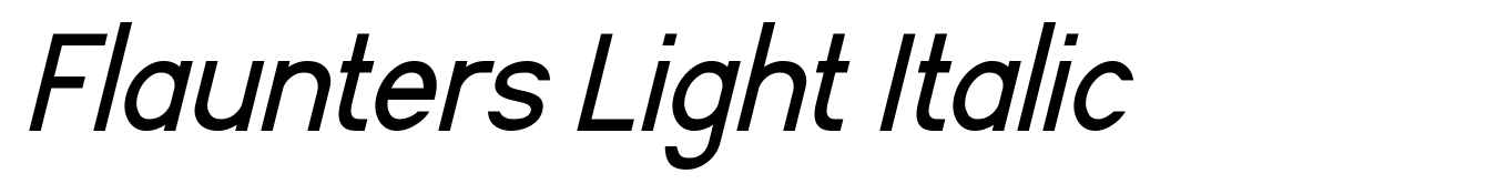 Flaunters Light Italic